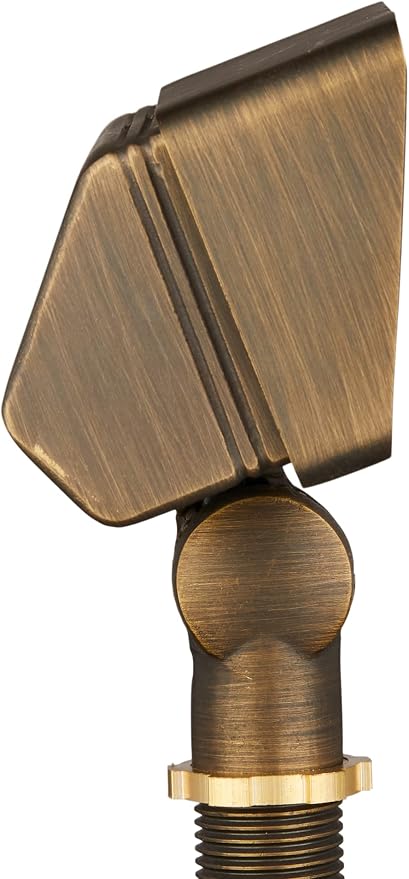 VOLT Gentle Splash Cast Brass 12V Flood Light (Bronze) | Lamp Ready, Low Voltage, Three Lenses Included, Ideal for Soft Illumination of Outdoor Wall Garden or Yard