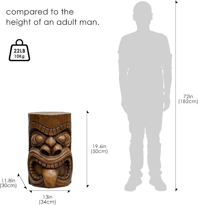 Outdoor Garden Decor-Tiki Totem Statues Waterproof Decorative Yard Patio Decorations