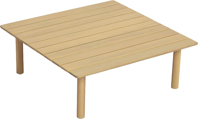 Christopher Knight Home John 4 Piece Patio Furniture Set with Slatted Coffee Table, Outdoor Sofa Set with Rope Back & Cushions, Modern Acacia Wood Sectional Conversation Set, Beige+Cream+Light Teak