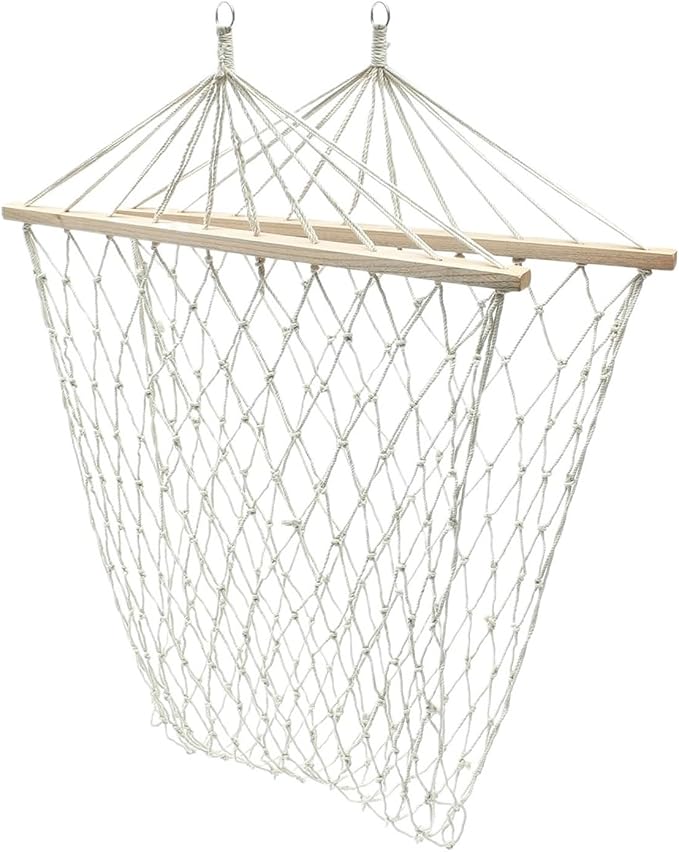 Comfy Single Person Hammock Chair - Cotton Rope Swing for Outdoor Camping, Backyard Relaxation