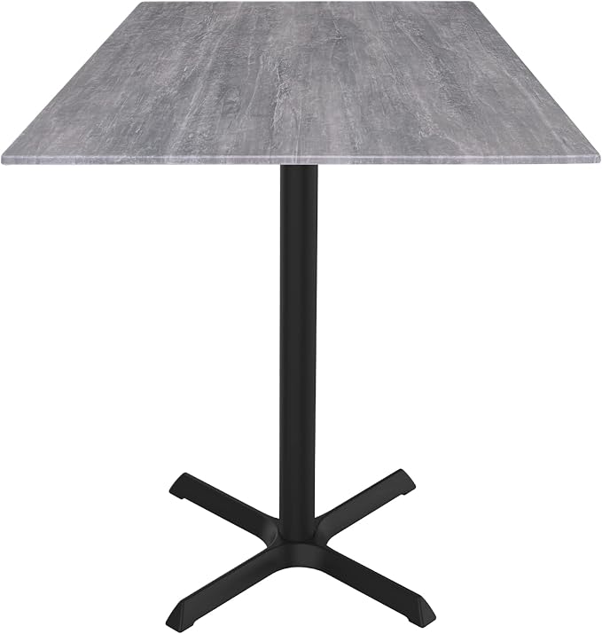 HBS 36" Tall OD211 Indoor/Outdoor All-Season Table with 36" x 36" Square Greystone Top