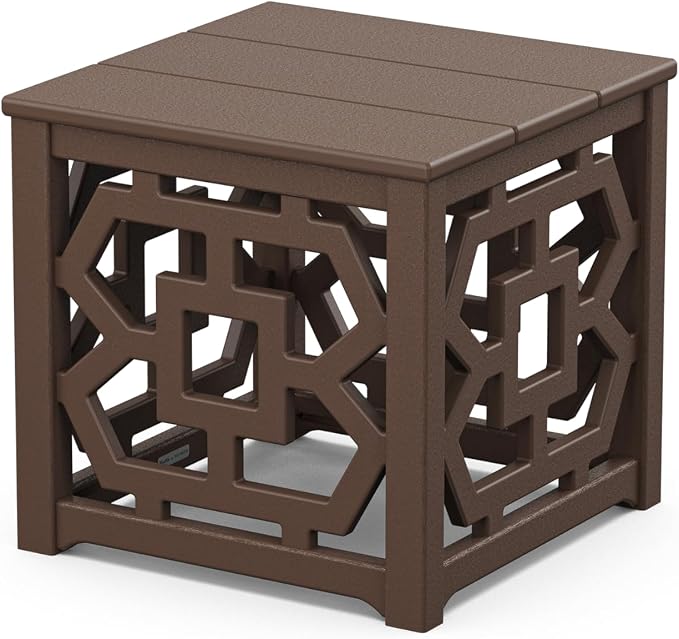 Martha Stewart by POLYWOOD® Chinoiserie Accent Table in Mahogany