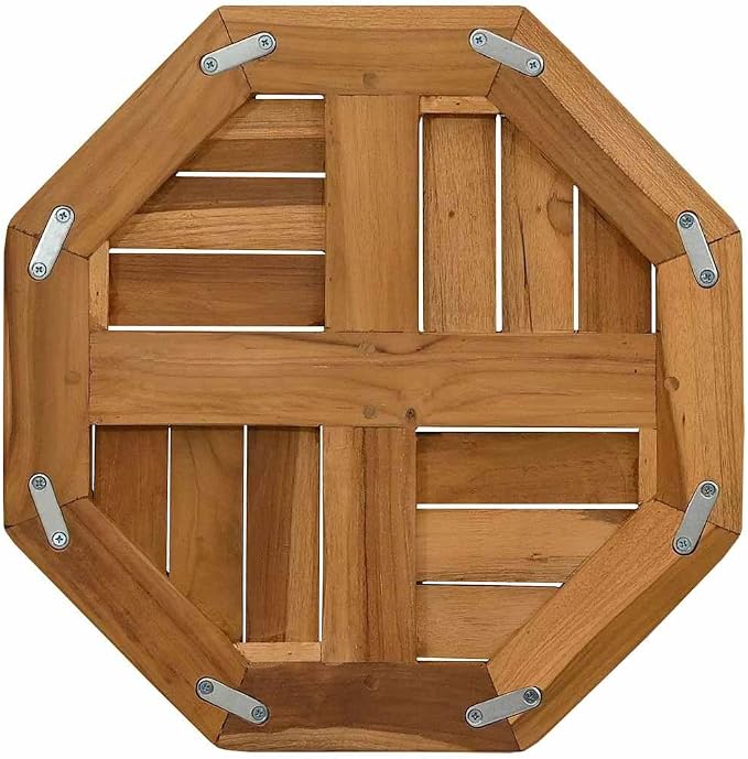 Octagonal-Shape Table Top Solid Teak Wood, Replacement Table Top, Wooden Desk Top for Outdoor, Home Use, -587