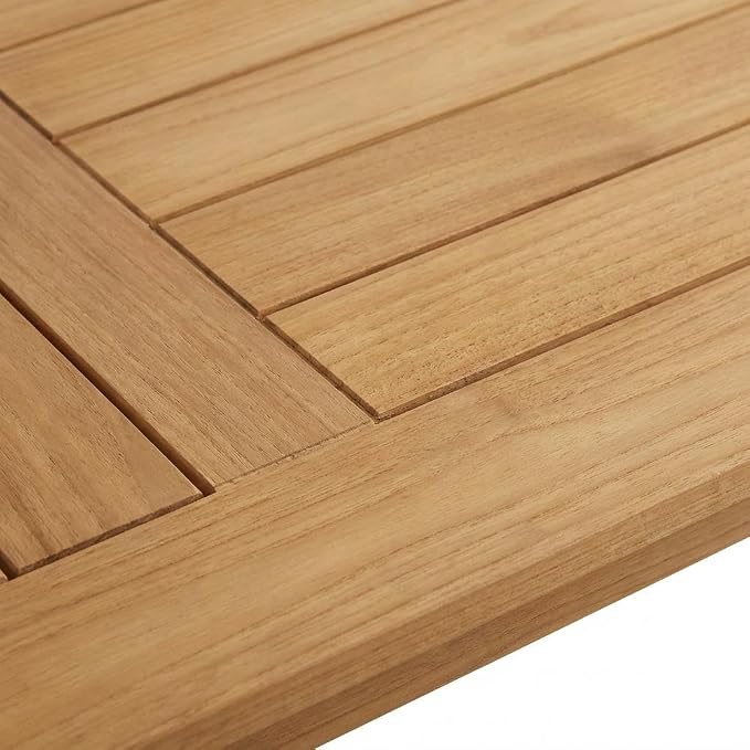 Brown Fontana Outdoor Coffee Table, Teak Wood, Midcentury Modern, Scandinavian, Contemporary, Lightweight 31.97 Lbs