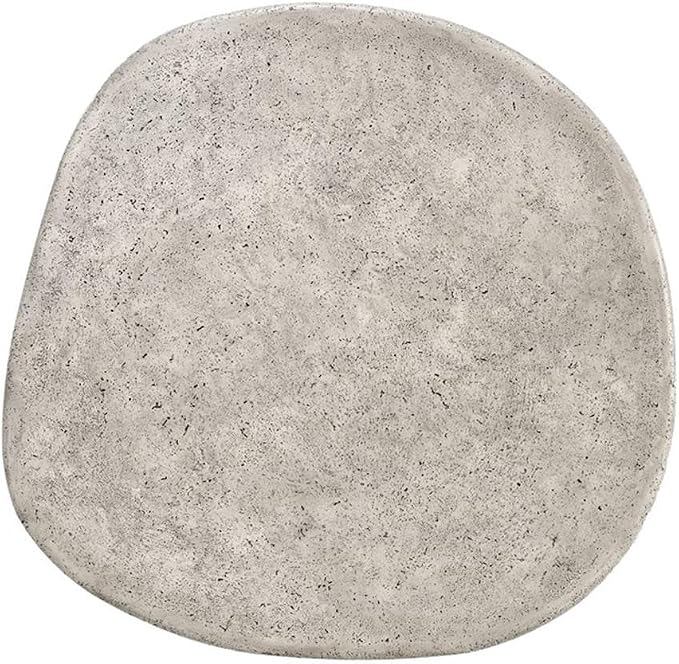 Kosas Home Britney 42-Inch Light Gray Concrete Stone Round Outdoor Coffee Table