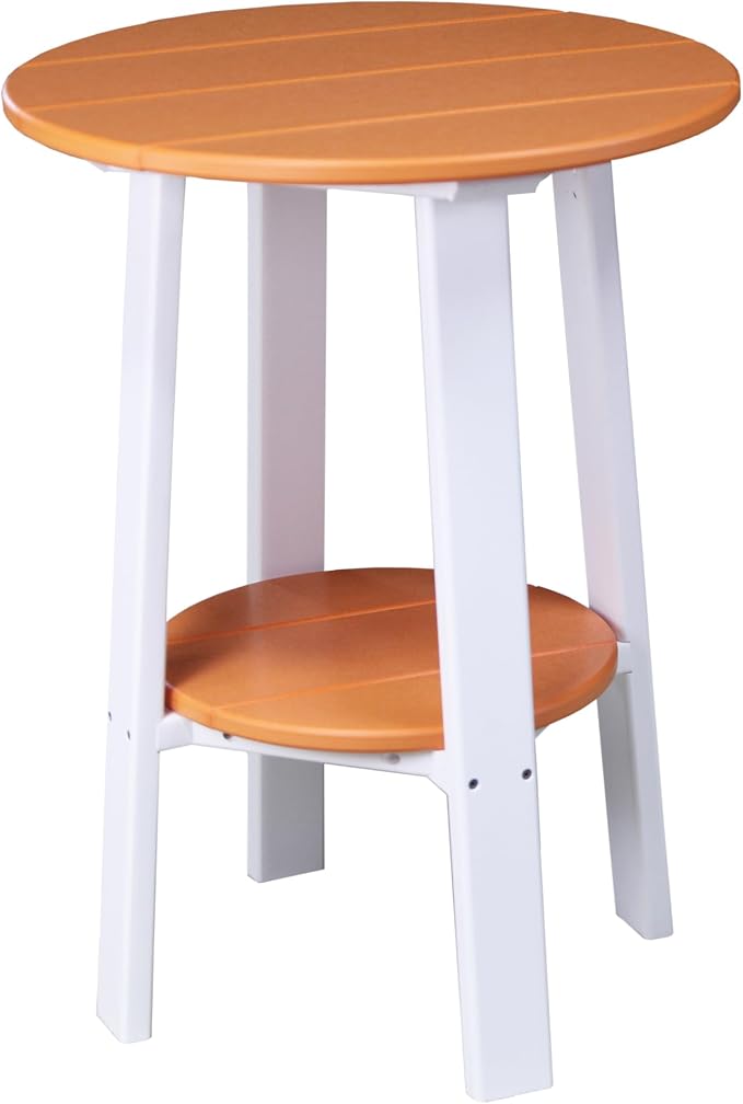 LuxCraft Deluxe End Table 28" Tangerine/White