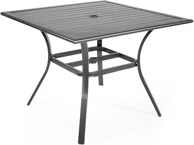 Barton 5-Piece Outdoor Dining Set Square Patio 1 Table Mesh Dining 4 Chairs Yard Patio Furniture Garden
