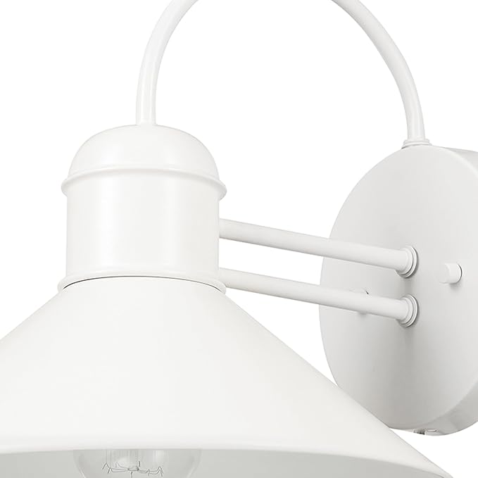Globe Electric 44388 Novogratz x Globe Maxwell 11" Outdoor Wall Sconce, Matte White