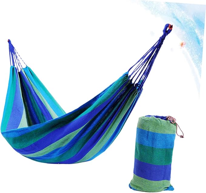 Double Thickened Canvas Hammock for Outside Person Swing Bed Tree Straps Camping Outdoor