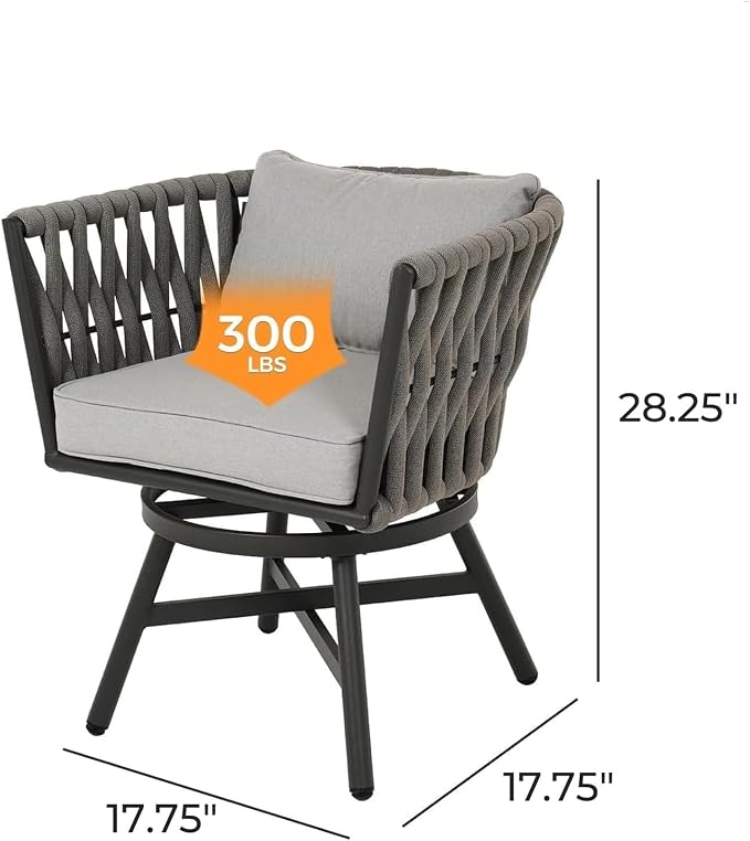 9-Piece Outdoor Dining Set with 360 Swivel Rope Wicker Chairs Expandable Rectangular Patio Furniture Sets for Backyard Porch Balcony Poolside Garden