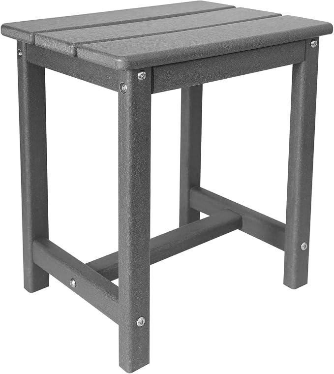 GARDENSTAR Adirondack Square Side Table,one-Tier Outdoor end Table, Patio Side Table for Pool,Porch,Backyard,Relaxing Companion