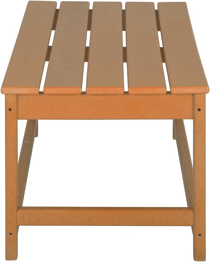 HDPE Laguna Outdoor Poly Adirondack Coffee Table, Orange