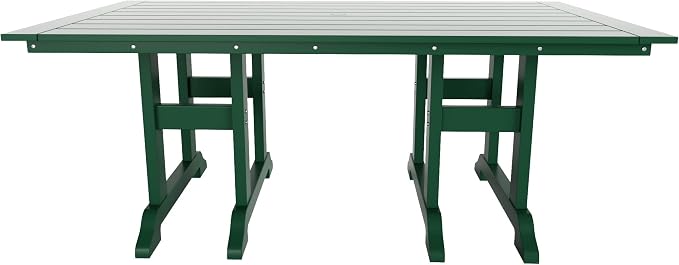 WestinTrends Malibu 71" Outdoor Patio Dining Table, Dark Green
