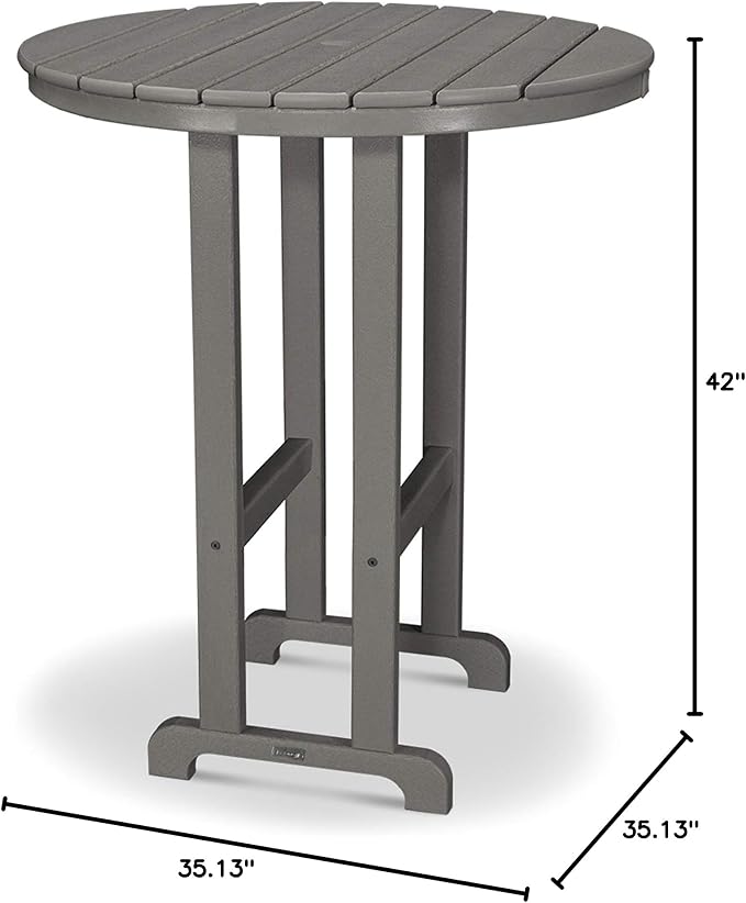 Ivy Terrace™ Classics Round 36" Bar Table in Slate Grey