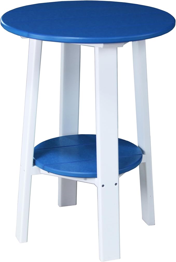 LuxCraft Deluxe End Table 28" Blue/White