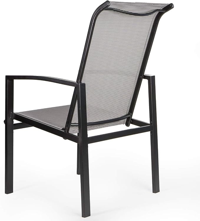 Barton 5-Piece Outdoor Dining Set Square Patio 1 Table Mesh Dining 4 Chairs Yard Patio Furniture Garden