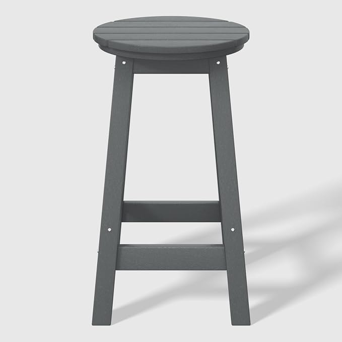 WestinTrends Malibu 5-Piece HDPE Outdoor Patio Dining Bar Bistro Table Set with Counter High Round Bar Stools