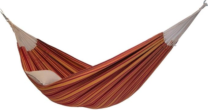 BYER OF MAINE Barbados Hammock, Authentic Brazilian, Sunset, Recycled Cotton/Polyester Blend, 134" L x 58" W, Holds up to 330lbs