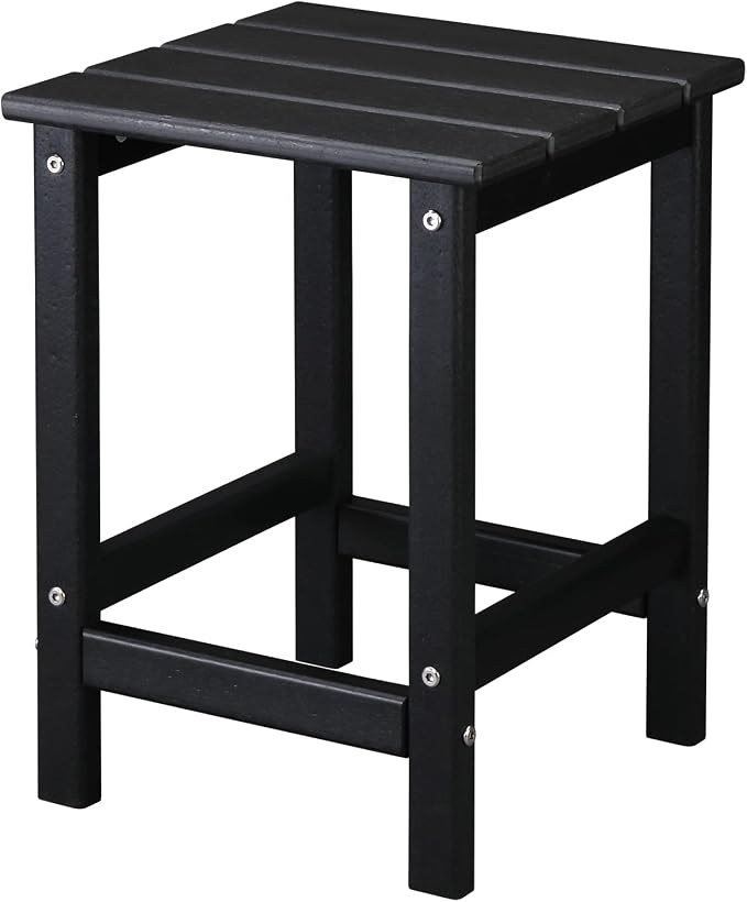 VINGLI Adirondack Side Table HPDE End Table Outdoor Indoor Table Weather Resistant Side Table for Living Room Bedroom Patio Garden Decor