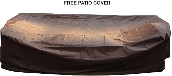 Ohana Depot 7-Piece Outdoor Patio Furniture Sectional Conversation Set, Gray Wicker with Gray Cushions - No Assembly with Free Patio Cover