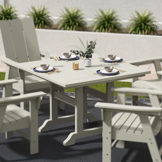 HDPE Laguna 43" Square Dining Table,Sand