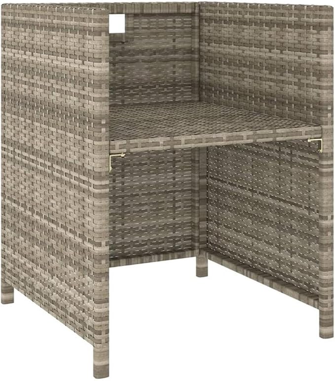 BOWERY HILL Contemporary Synthetic Poly Rattan 6-Piece Patio Dining Set, Powder-Coated Beige/Cream Finish, Cushioned Seats, Weather-Resistant Outdoor Dining Furniture for Garden or Terrace