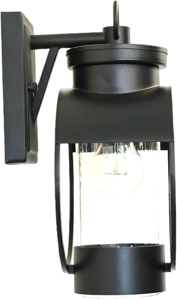 Black Outdoor Weatherproof Wall Sconce Light Fixture, Rustic Porch Light, Entryway Light, Outdoor Wall Sconce Lantern