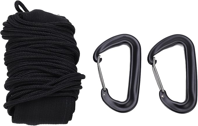 Portable Parachute Camping Hammock, Lightweight Outdoor Hammock with Aluminum Snap Hooks and Storage Bag, Compact Foldable Hammock for Hiking Travel Picnics (Gray)