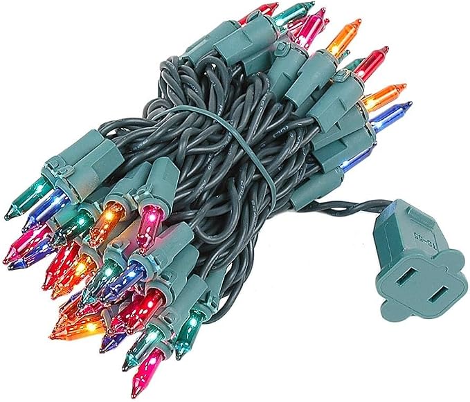 Novelty Lights 11 Feet 50 Bulbs Multicolor Incandescent Mini Lights