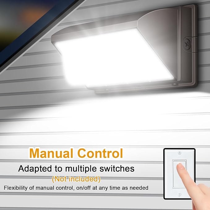 LED Wall Pack Light 18000LM Dusk to Dawn LED Outdoor Flood Security Lights 120W 5000K 100V-277V Commercial and Industrial Building Wall Mount Exterior Lighting for Yard Barn Garage
