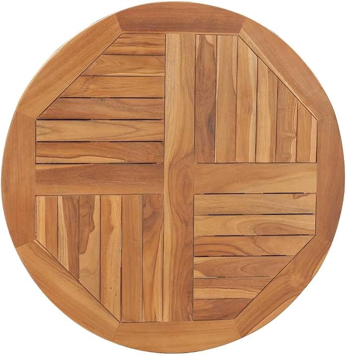 vidaXL Solid Teak Wood Table Top Round Dining Wooden Replacement Tabletop Kitchen Dining Room Home Indoor Restaurant Furniture 1" 31.5"