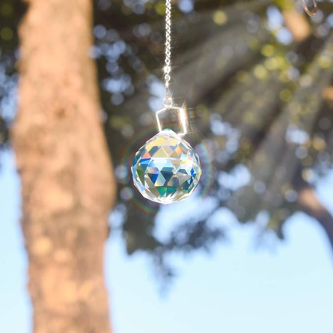 MerryNine 20pcs Sun Shine Catcher Chains for Pendant Prisms, 18.11 inch Prismatic Ball Suspension Chain with Hook for Crystal Prism Decoration DIY Crystal Decoration