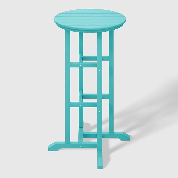 WestinTrends Malibu 42" Counter Height Round Outdoor Patio Bistro Bar Table, Turquoise