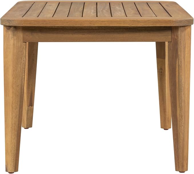 Christopher Knight Home Pula Patio Coffee Table, Acacia Wood Accent Table, Rectangluar End Table, Book Table, Slat Pannel Side Table, Outdoor Acacia Wood Table for Yard Garden Porch Balcony, Teak