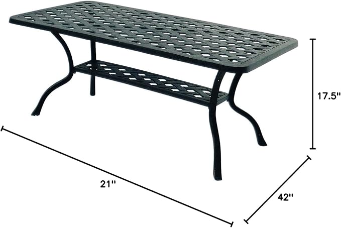 Darlee Series 30 Patio Coffee Table in Antique Bronze