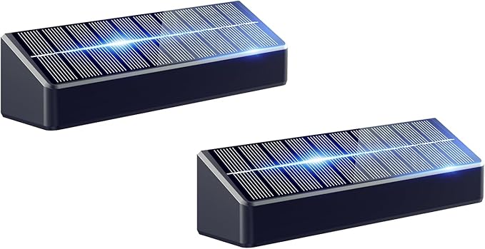 JOFIOS Fence Lights Solar Powered, 9 Fixed Colors ＆ Color Changing Solar Lights for Fence Waterproof IP65 Dusk-to-Dawn LED Deck Lighting for Patio, Railing, Pool, Porch, Backyard, Wall, 2 Pack