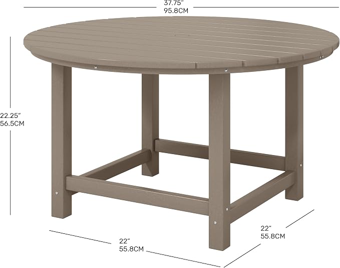 Costaelm Kids Dinner Table, Toddler Play Desk Student Desk Outdoor Childrens Picnic Tables for Children Arts & Crafts, Snack Time, Multi-Activity Table for Ages 2-8 in Home/Outside, Weathered Wood