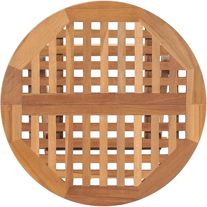 3 Piece Folding Patio Dining Set with Cushion Solid Teak Wood Outdoor Table and Chairs for Garden, Deck, Balcony Space Saving Black