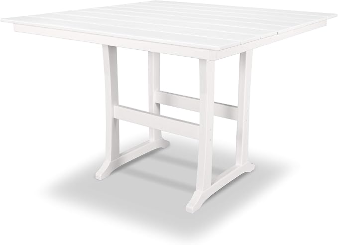 Trex Outdoor Furniture™ Farmhouse Trestle 59" Bar Table in Classic White
