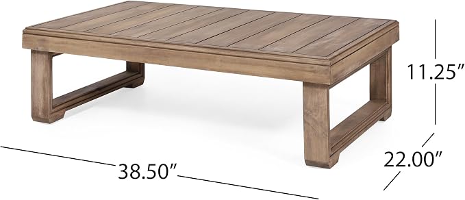 Christopher Knight Home 6-Piece Patio Furniture Set, Acacia Wood Outdoor Sofa Set with 3-Seater Sofa Loveseat 2 Swivel Rocking Chairs Coffee Table Side Table, Deep Seat Patio Conversation Set, Brown
