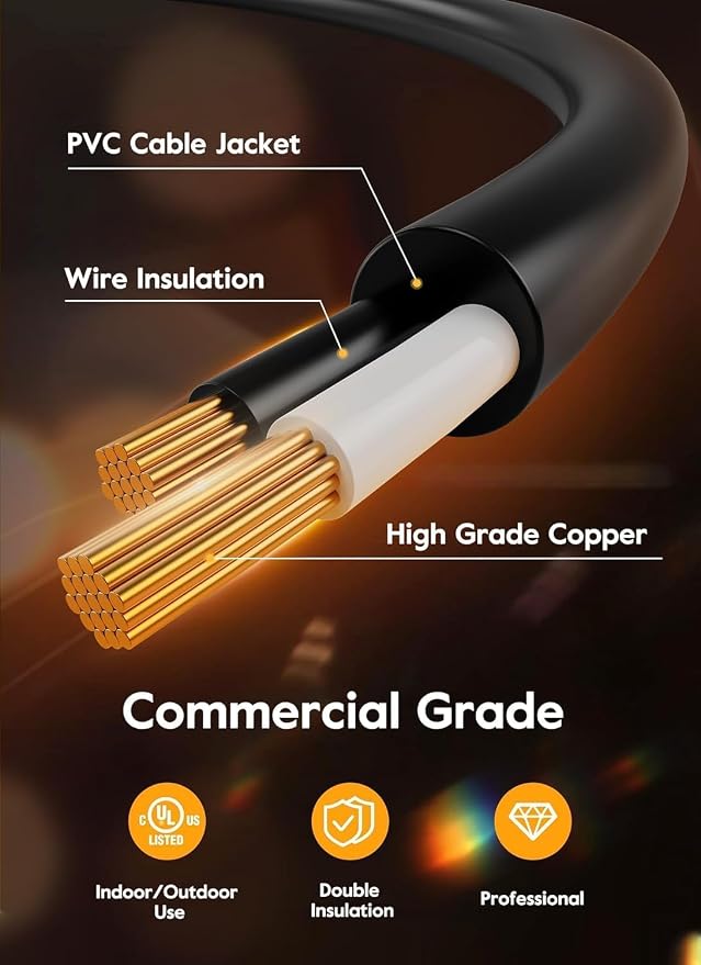 Brightown Outdoor String Lights 190FT with 60+2 Shatterproof Edison Bulbs, Waterproof Hanging Patio Lights Outside for Backyard Deck Garden Party Xmas Decor, 2700K