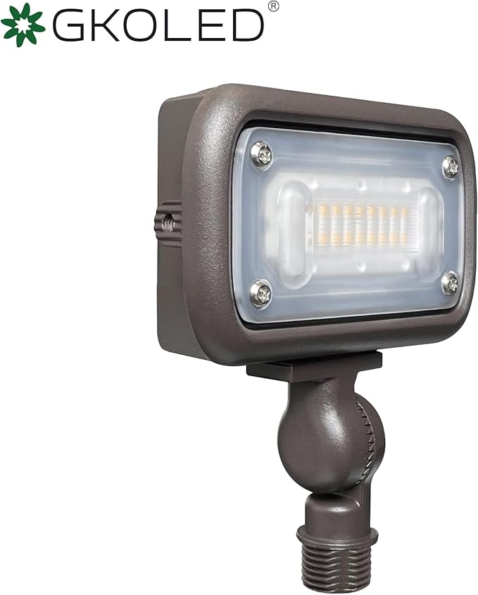 12W Outdoor Waterproof LED Garden Security Floodlight, 900Lumens, 80CRI, 2700K, 9-15V AC/DC, 1/2 Knuckle Mount, UV Resistant