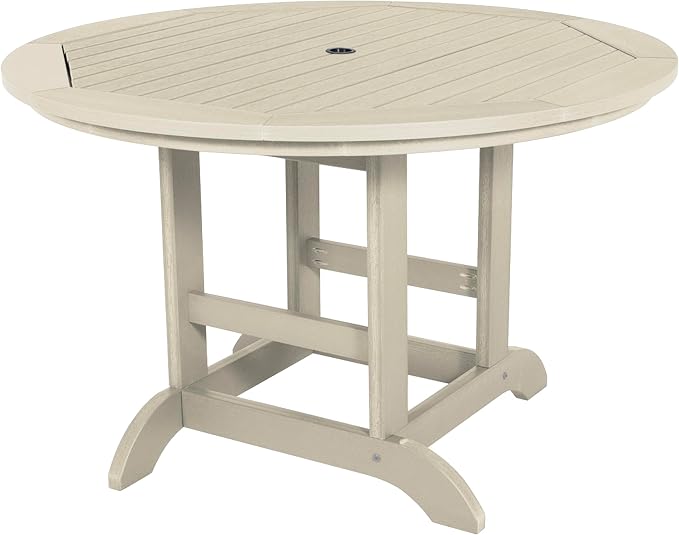 Highwood Weatherly 5-Piece Round Dining Set, Dining Height, Whitewash