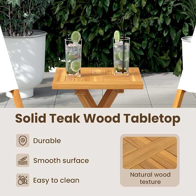 vidaXL Square Table Top, Dining Table Top for Home Kitchen Restaurant Standing Desk Frame, Wooden Table Top Replacement, Solid Wood Teak