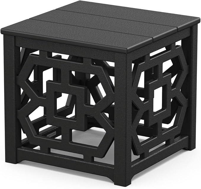 Martha Stewart by POLYWOOD® Chinoiserie Accent Table in Black