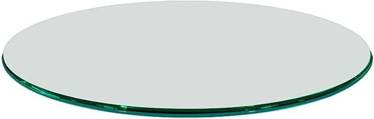 20 Inch Round Tempered Ogee Polished Edge Glass Table Top 1/2” Thick Round Glass Table Top Heavy Duty, Dining, Coffee, and Office Tables by Fab Glass and Mirror