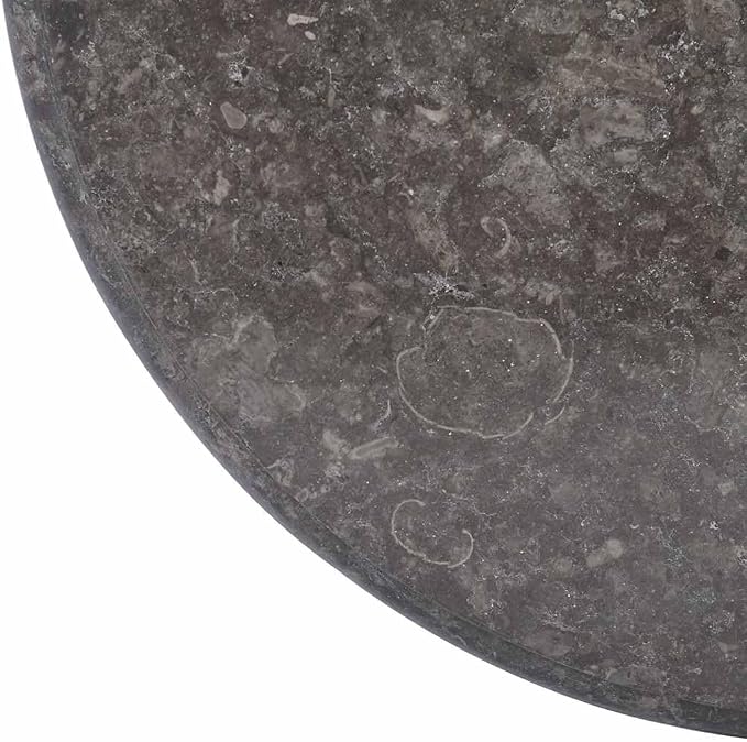 Black Round Marble Table Top 23.6 Inch Diameter x 1 Inch Thick Replacement Surface for Dining Coffee Garden Tables Indoor and Outdoor Use Sturdy Easy to Clean