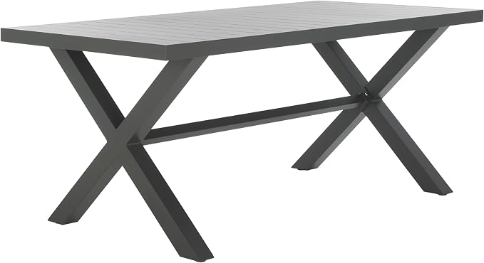 SAFAVIEH Outdoor Collection Core Grey Aluminum Bistro Table