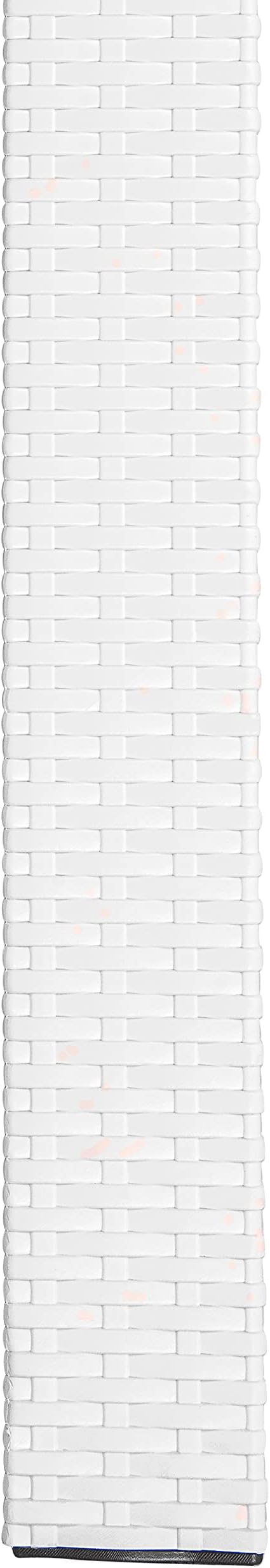 LeisureMod Mace Modern Weave Design Outdoor Patio Rectangle Dining Table (White)