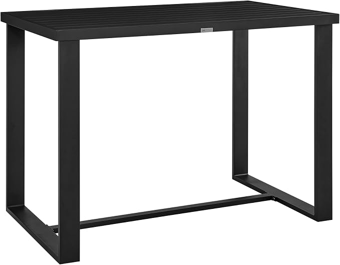 Armen Living Felicia Outdoor Patio Bar Height Dining Table in Aluminum